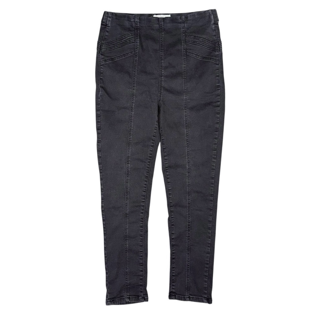 Free People We the Free Feel Alright Pull On Skinny Jeans Seamed Black Size 30